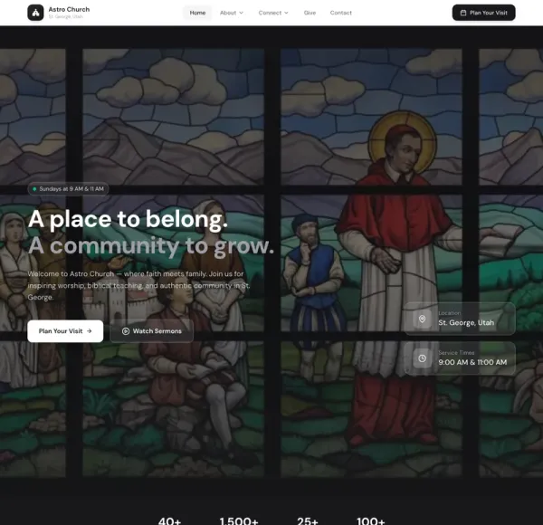 Preview of Church Website