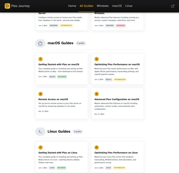 Preview of Plex Media Server Guide
