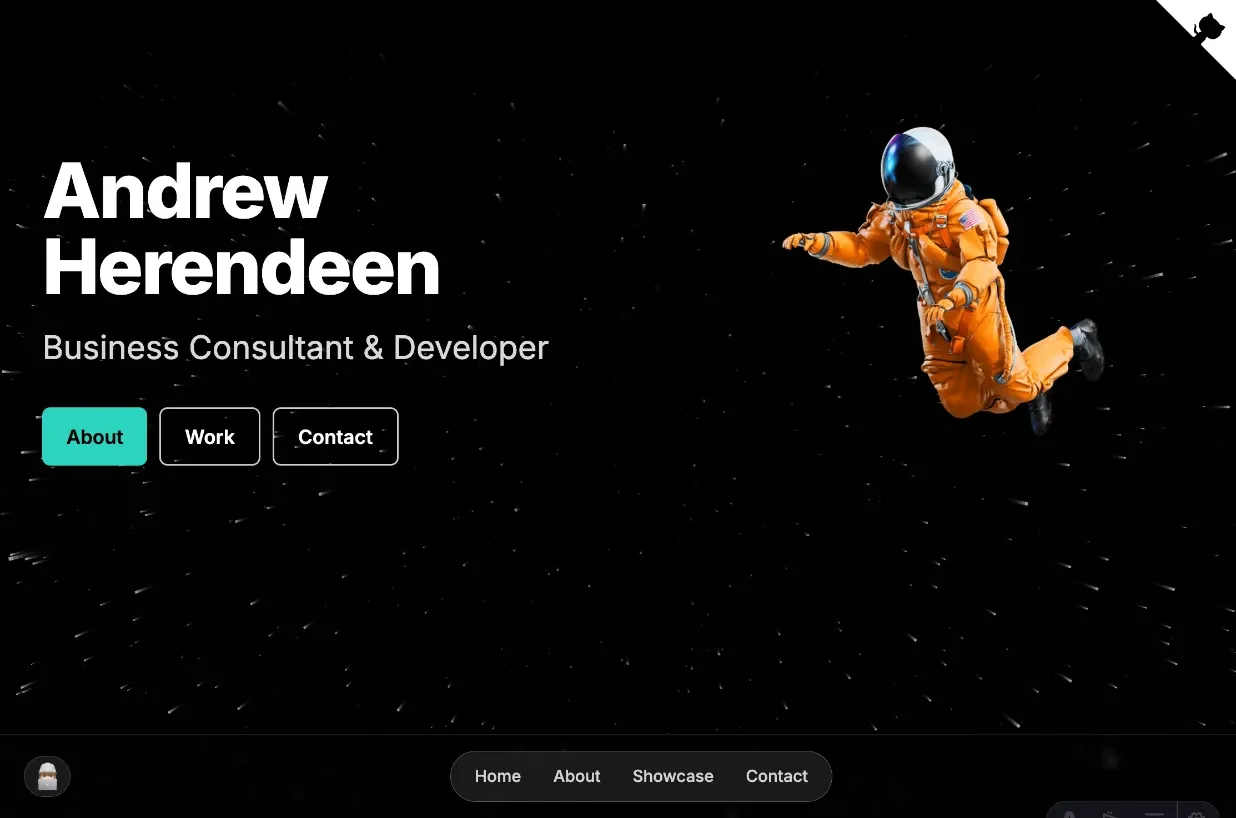 A screenshot of https://aherendeen.com/